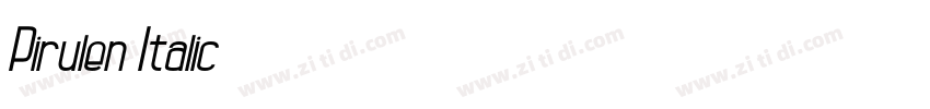 Pirulen Italic字体转换